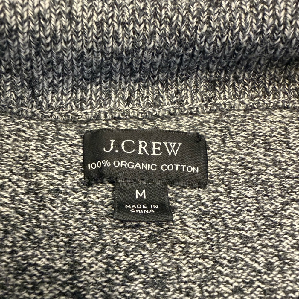 J. Crew Men's Charcoal Melange Zip-Up Sweater Size M - Picture 4 of 4
